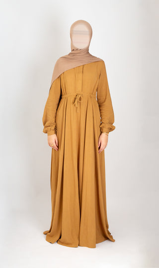 Abaya Maleekah Cotton - Mustard