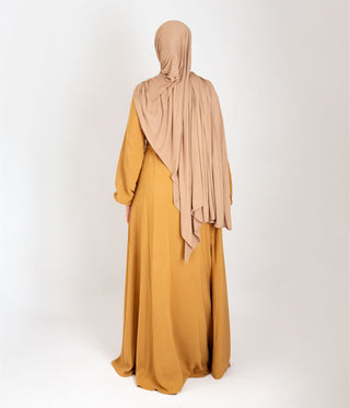 Abaya Maleekah Cotton - Mustard