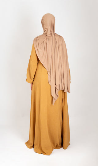 Abaya Maleekah Cotton - Mustard