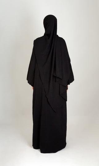 A-lijn Puff Jazz Abaya + FREE hijab - Black