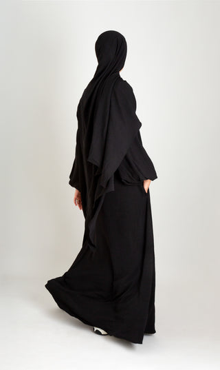 A-Line Abaya Jazz + XXL Jazz Hijaab / Black