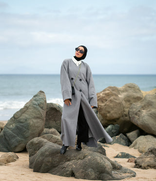 IYSI mantel HEBA grey - Modest Couture