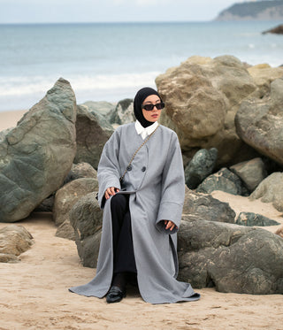 IYSI mantel HEBA grey - Modest Couture