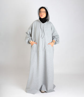 Long Casual Hoodie (UsW) - Grey