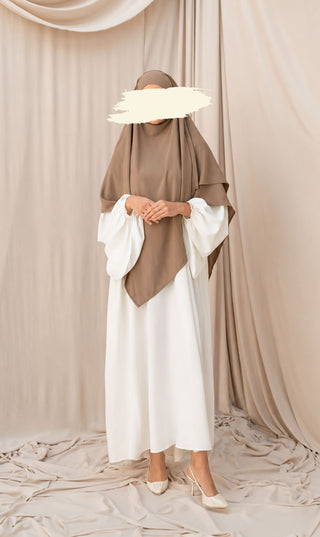 Double Diamond KHIMAR MEDINI Silk - Warm Taupe