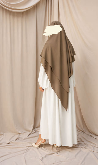 Double Diamond KHIMAR MEDINI Silk - Warm Taupe