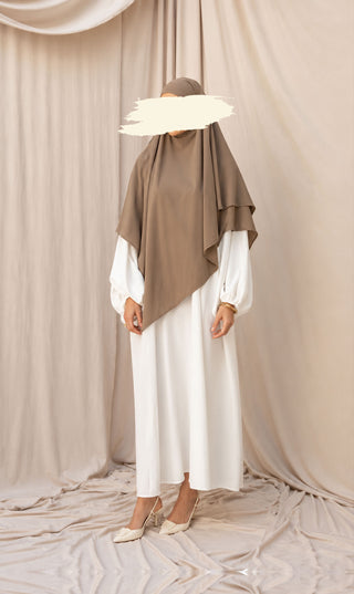 Double Diamond KHIMAR MEDINI Silk - Warm Taupe