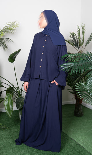 Co- ord set Rayon - Navy