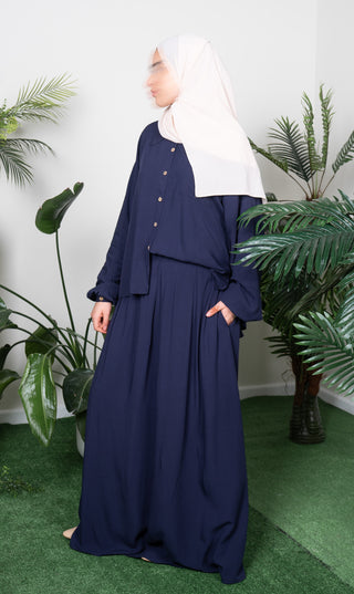 Co- ord set Rayon - Navy