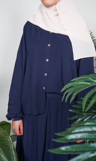 Co- ord set Rayon - Navy