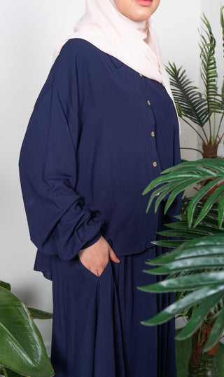Co- ord set Rayon - Navy