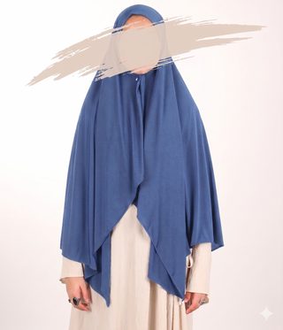 Jersey Premium Vierkant - Jeans Blue