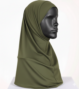 Amira Girls Stretch Cotton Olive