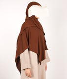 Instant Khimar Hijab - Brown