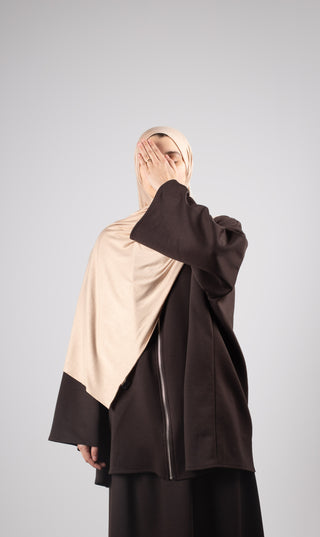 Weicher Viskoseschal 70 x 200 mm – FNRA – Warmes Beige