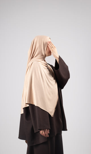 Weicher Viskoseschal 70 x 200 mm – FNRA – Warmes Beige