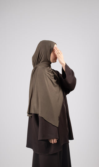 Weicher Viskoseschal 70 x 200 mm – FNRA – Tiefes Olivgrün