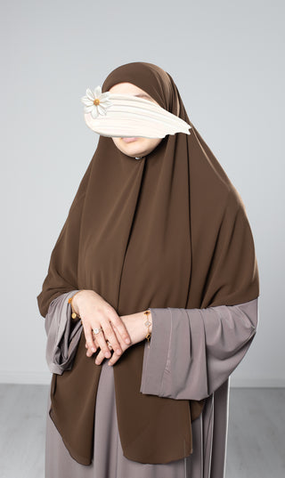 Hijaab 150cm Oval - Schokolade