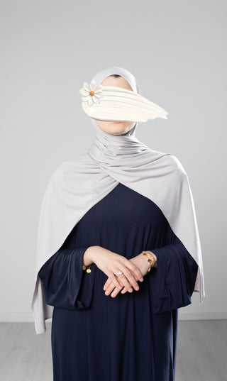Premium Modal Cotton Scarf - Light Grey