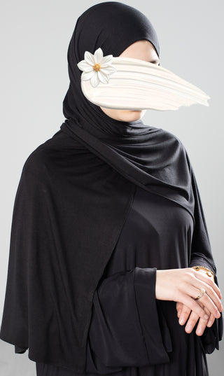 Premium Modal Cotton Scarf - Black