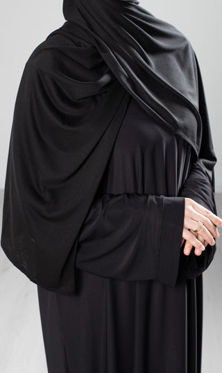 Schal aus Tencel-Baumwolle – Schwarz