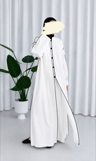 Linnen Open Kimono Abaya Set Daraa