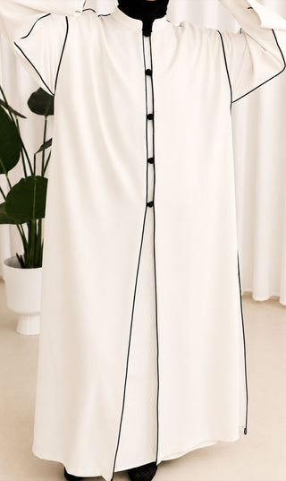 Linnen Open Kimono Abaya Set Daraa