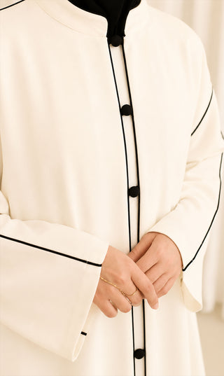 Linnen Open Kimono Abaya Set Daraa