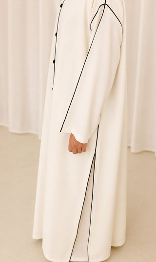 Linnen Open Kimono Abaya Set Daraa