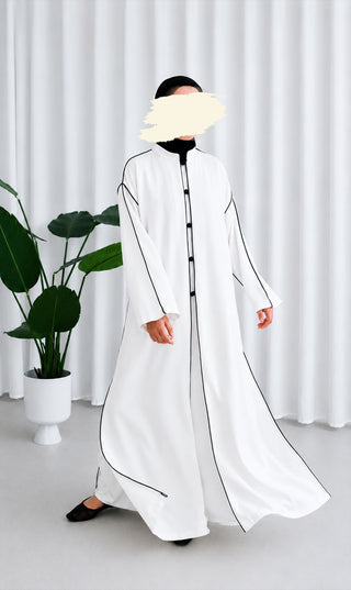 Linnen Open Kimono Abaya Set Daraa