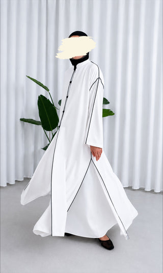Linnen Open Kimono Abaya Set Daraa