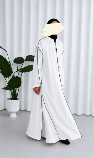 Linnen Open Kimono Abaya Set Daraa