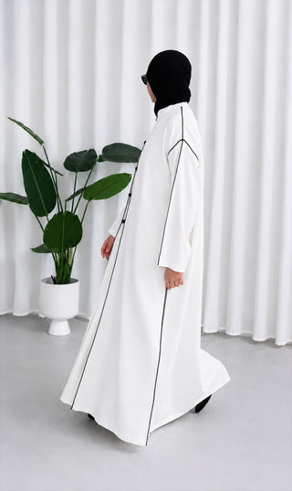 Linnen Open Kimono Abaya Set Daraa