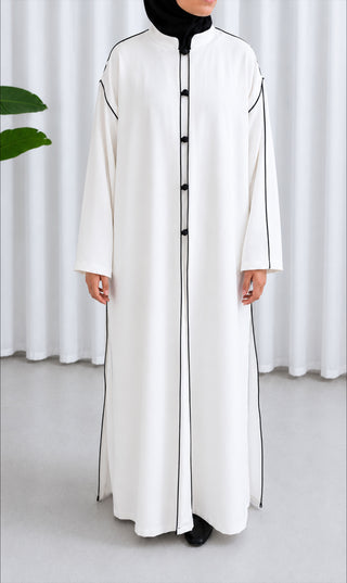 Linnen Open Kimono Abaya Set Daraa