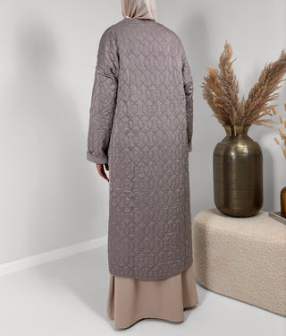 Amina Quilted Coat - Light Taupe