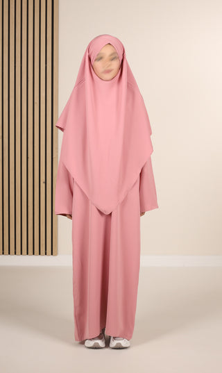 Khimar met Abaya Girls - Soft Pink