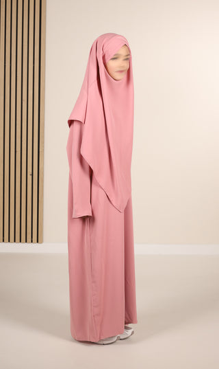 Khimar met Abaya Girls - Soft Pink