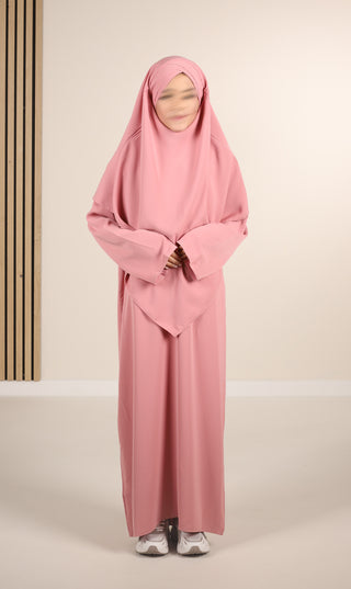 Khimar met Abaya Girls - Soft Pink