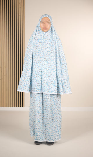 Gebedskleding Cotton Khimar - Lichtblauw I