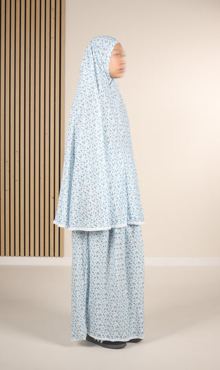 Gebedskleding Cotton Khimar - Lichtblauw I