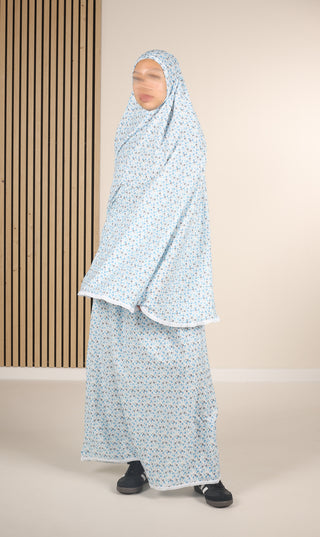 Gebedskleding Cotton Khimar - Lichtblauw I