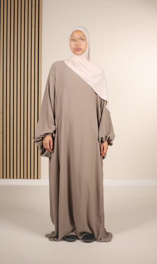 Yasmine Balloon Sleeve - Taupe