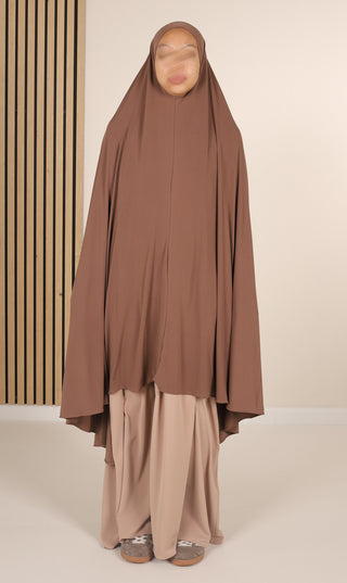 Jersey Premium KNEE Khimar - Taupe Braun