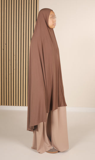 Jersey Premium KNEE Khimar - Taupe Braun