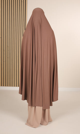 Jersey Premium KNEE Khimar - Taupe Braun