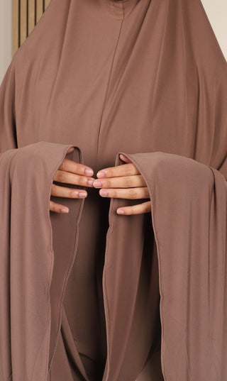 Jersey Premium KNEE Khimar - Taupe Braun