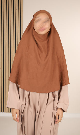 Tie Back Amira Khimar Jazz - Camel