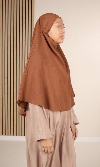 Tie Back Amira Khimar Jazz - Camel