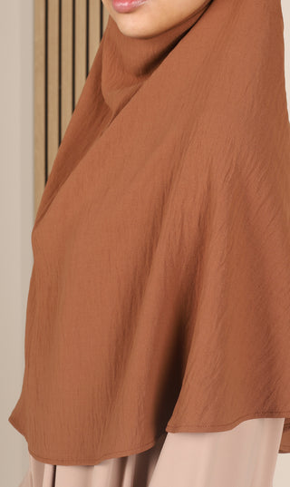 Tie Back Amira Khimar Jazz - Camel