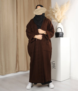 Knitted Kimono / Draad - CHOCOLATE
